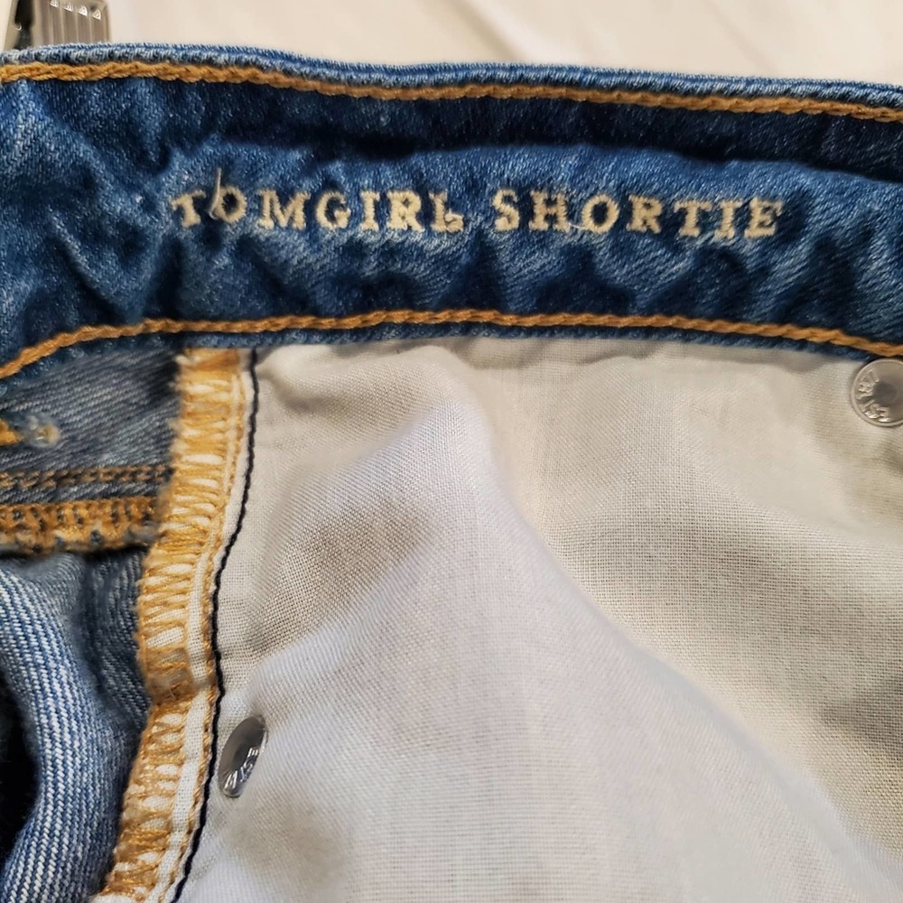 American Eagle Womens Distressed Tomgirl Shortie Shorts Size 4 - Picture 5 of 7